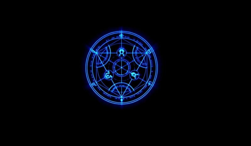 blue glowing magic circle