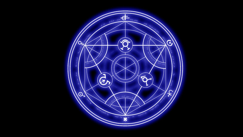 blue glowing magic circle
