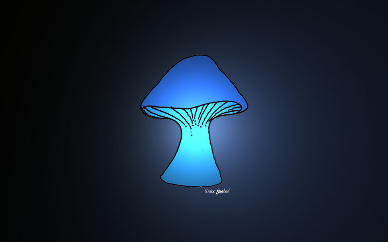 Blue Glowing Mushroom