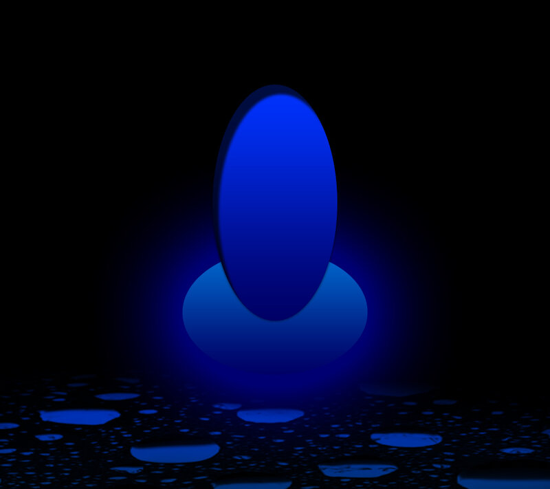 Blue Glowing Object