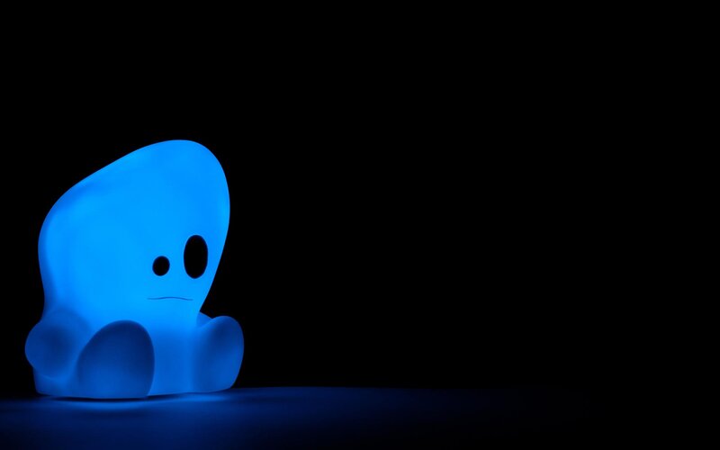 Blue Glowing Octopus Lamp