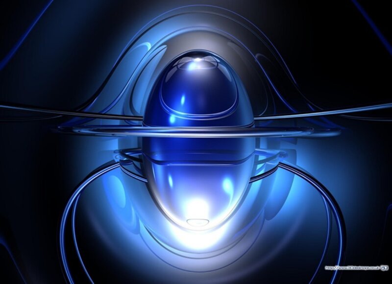 Blue Glowing Orb — Dramatic