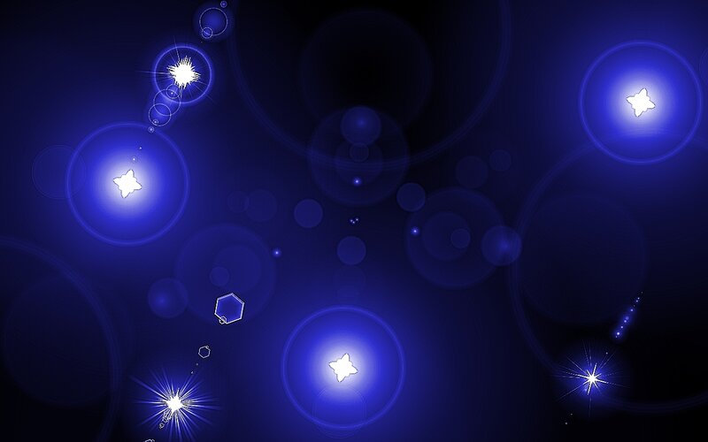 Blue Glowing Orbs and Stars