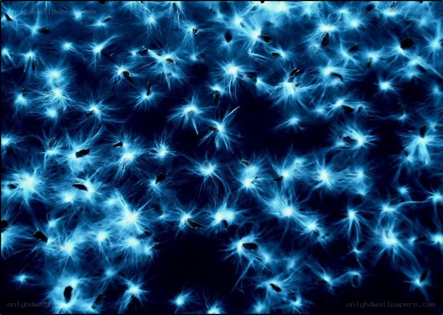 blue glowing particles