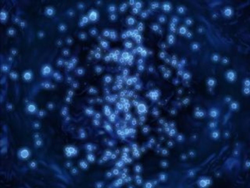 blue glowing particles