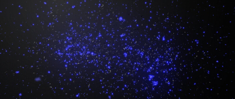 Blue Glowing Particles — Mysterious