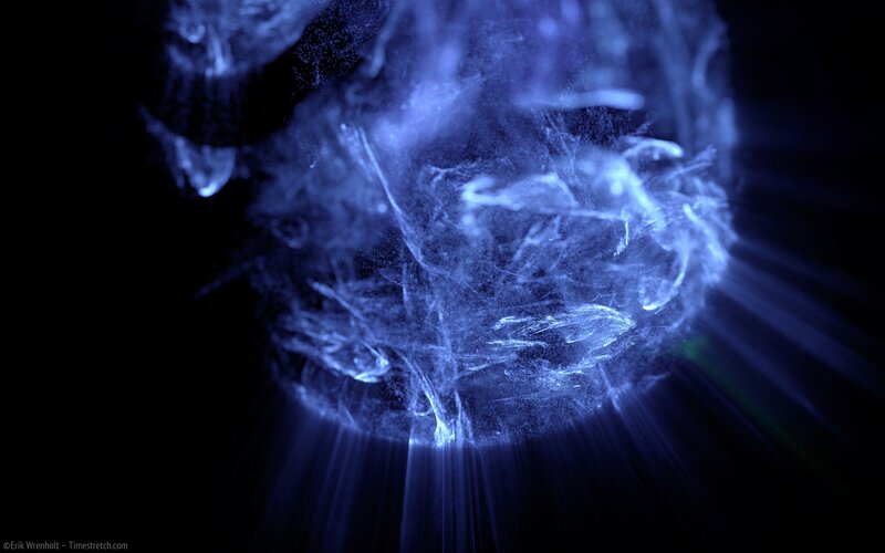 Blue Glowing Plasma Sphere