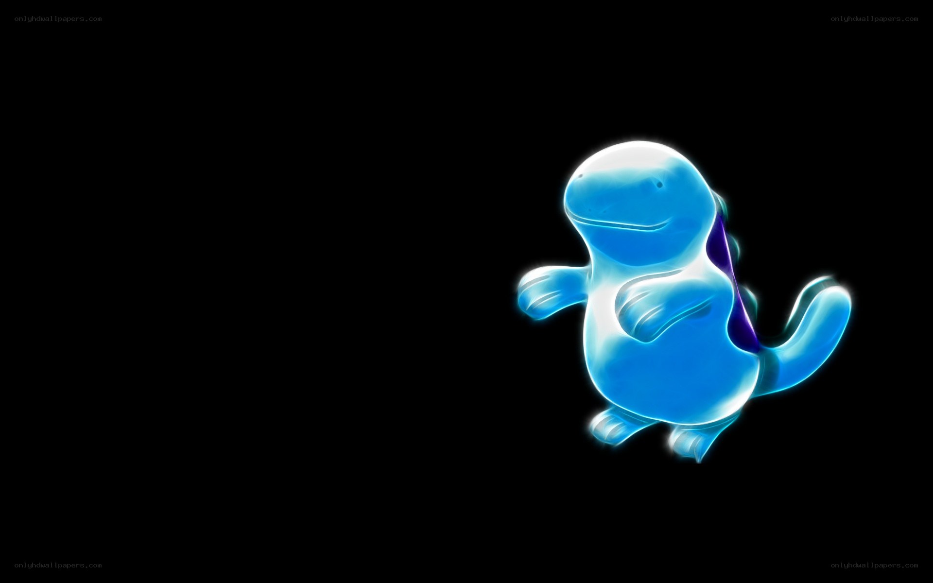 Blue glowing Pokémon character