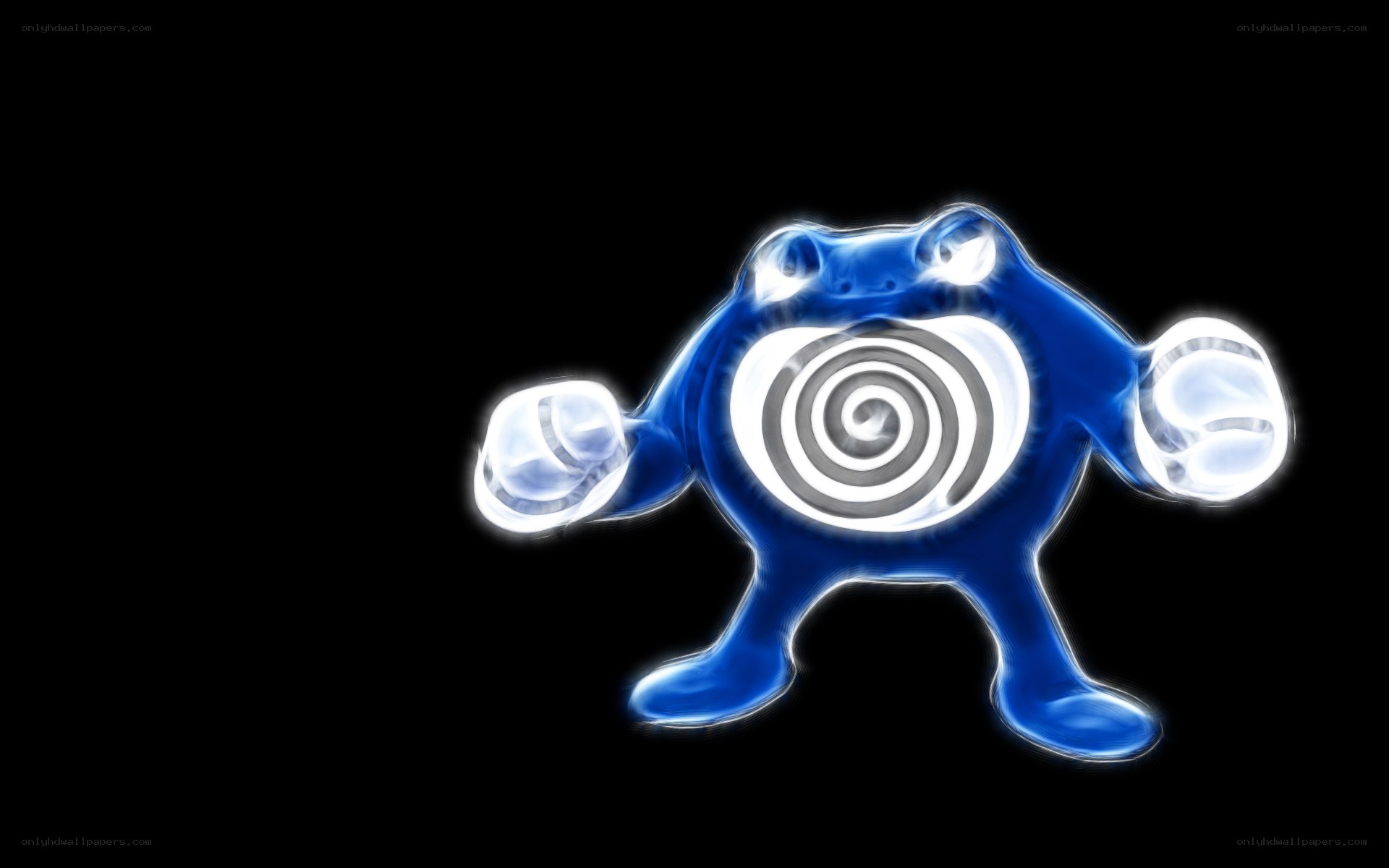 Blue glowing Pokémon character
