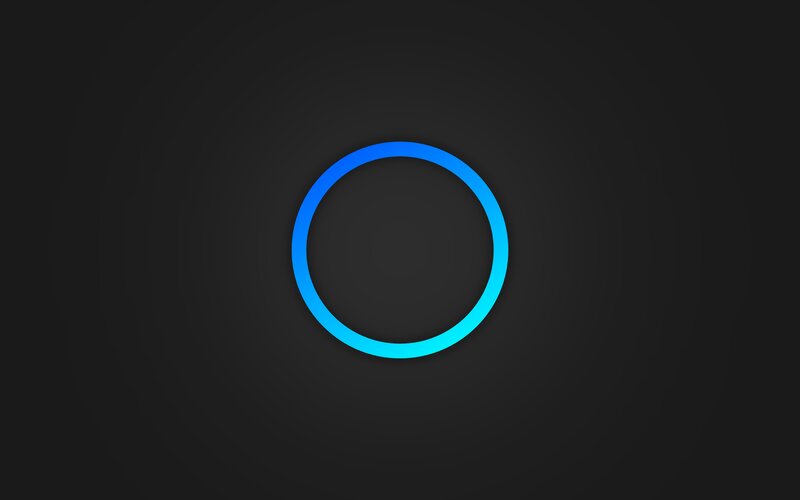Blue Glowing Ring — Black, Calm