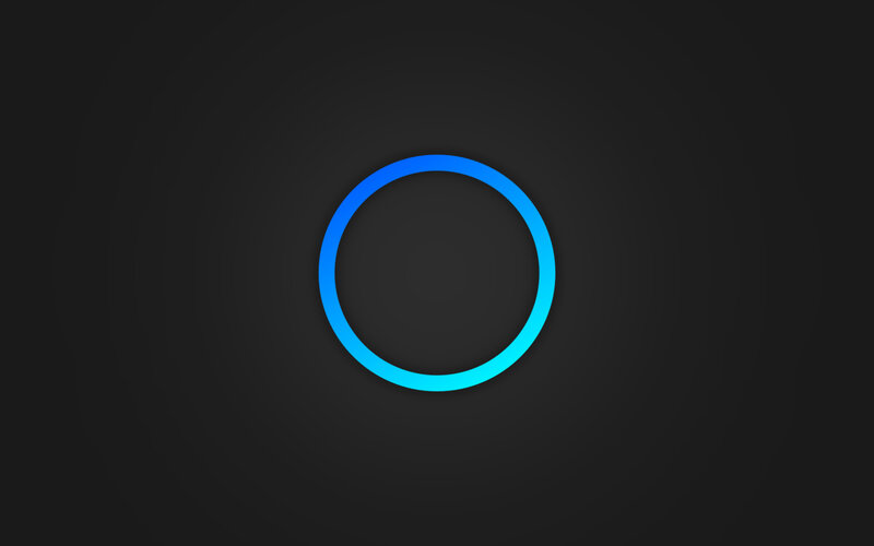 Blue Glowing Ring — Black, Neutral