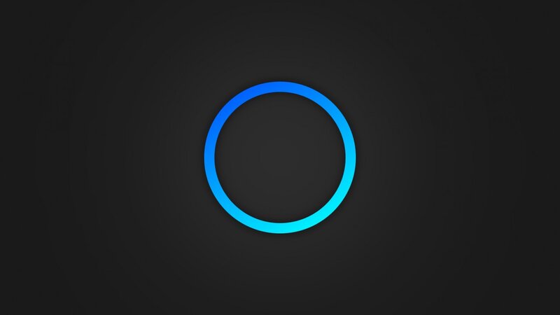 Blue Glowing Ring — Black