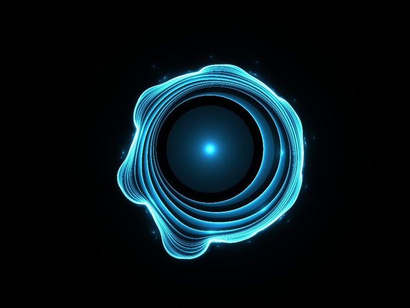 Blue Glowing Ring Pattern