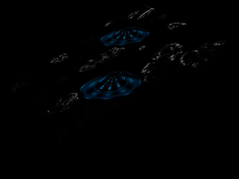 Blue Glowing Rings