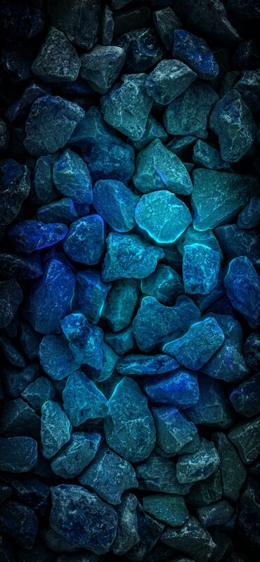 Blue Glowing Rocks