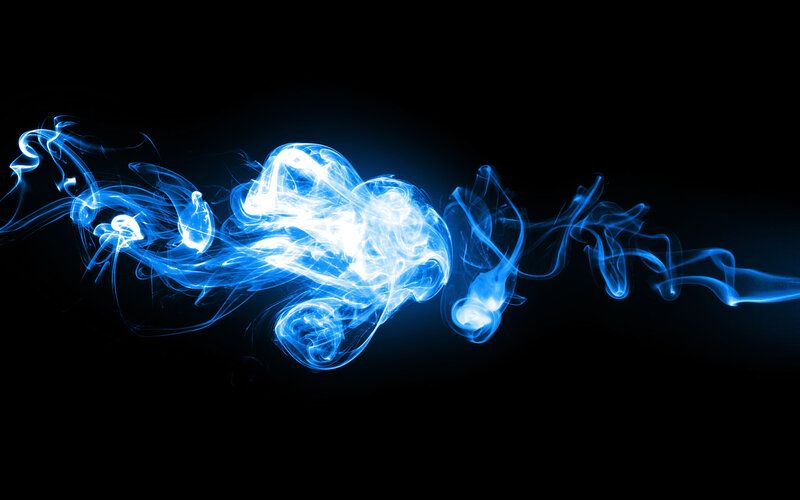 Blue Glowing Smoke