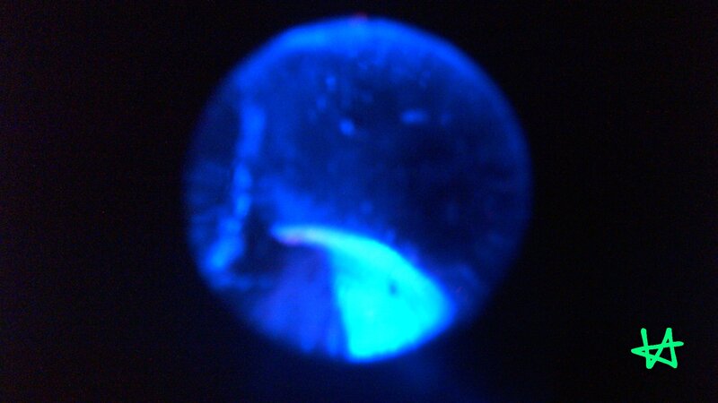 blue glowing sphere