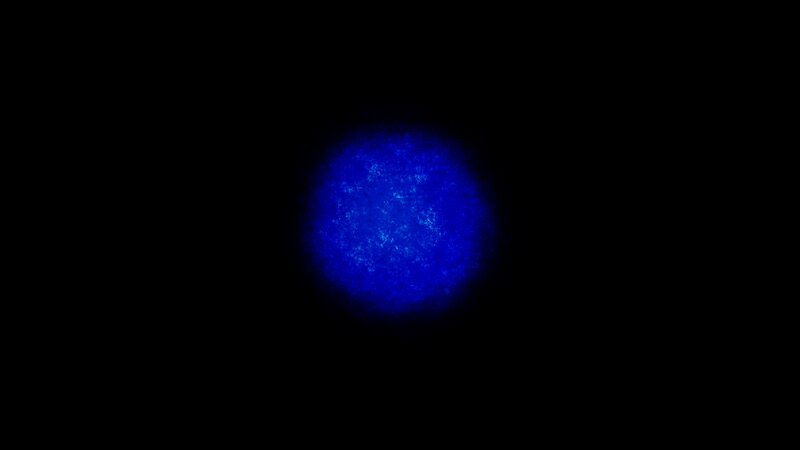 Blue Glowing Sphere — Dark