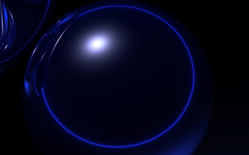 blue glowing sphere