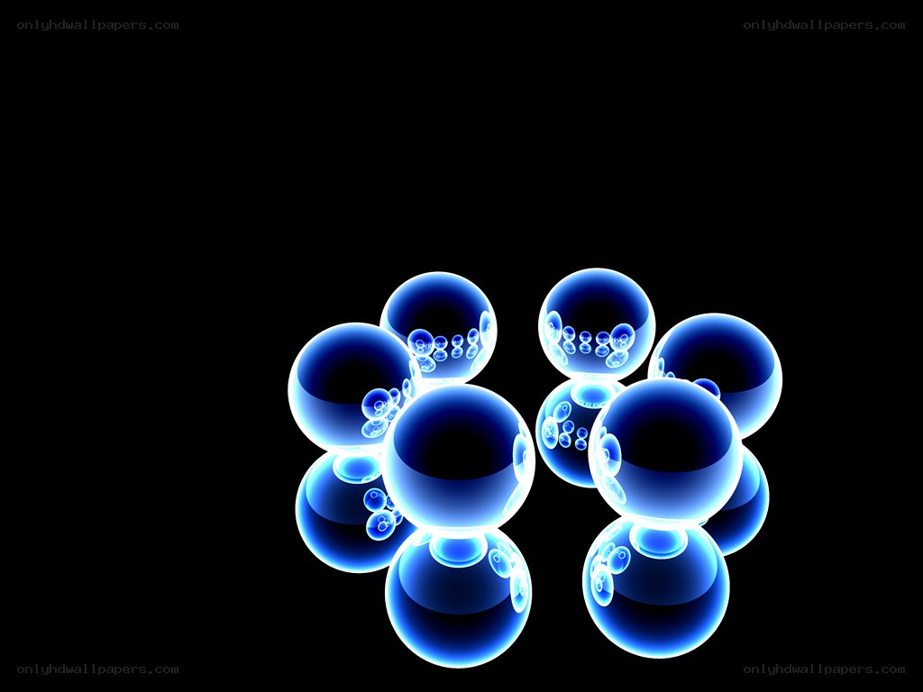 blue glowing spheres cluster