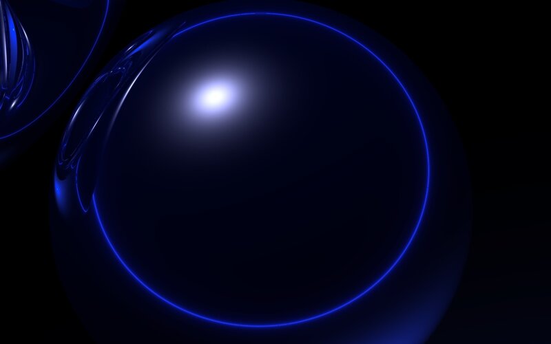 Blue glowing spheres