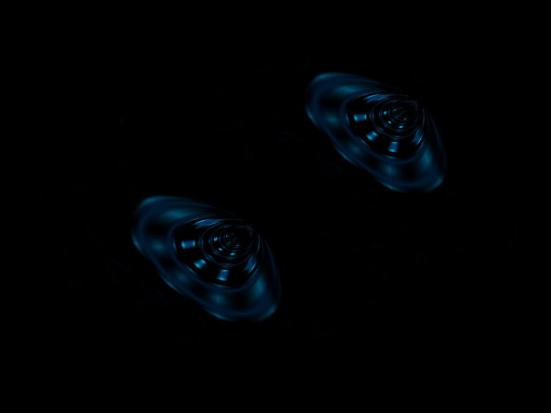 Blue Glowing Spirals