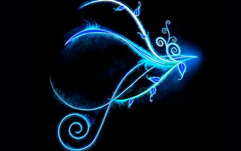 Blue Glowing Swirls