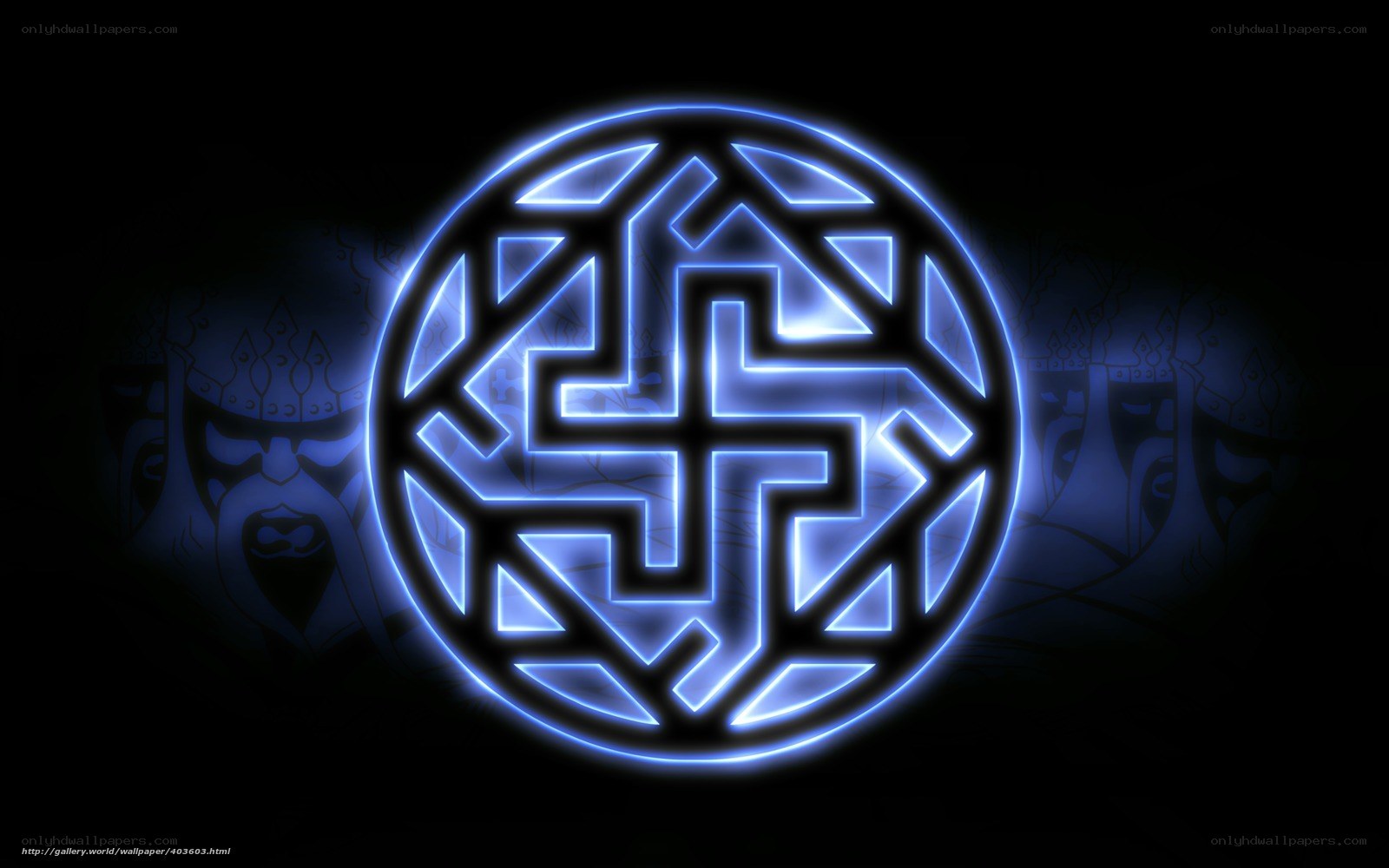 blue glowing symbol design