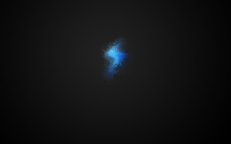 Blue Glowing Text Cloud