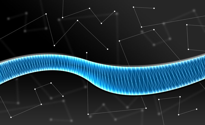 Blue Glowing Wave