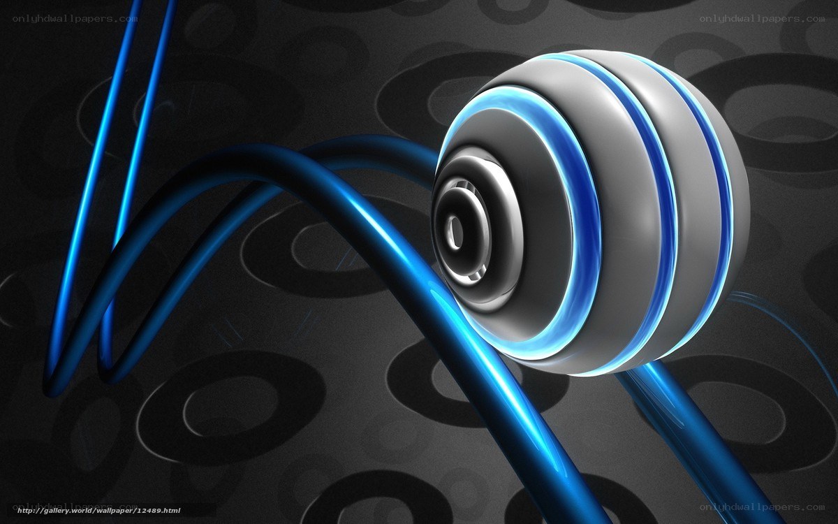 blue glowing wire sphere