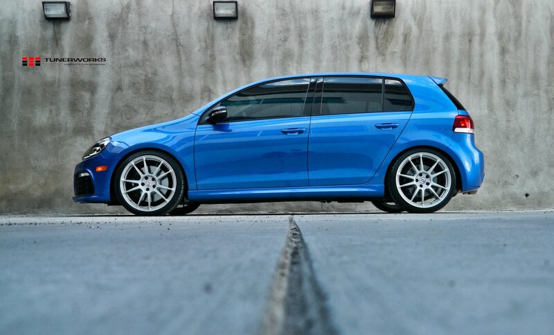 blue golf hatchback car