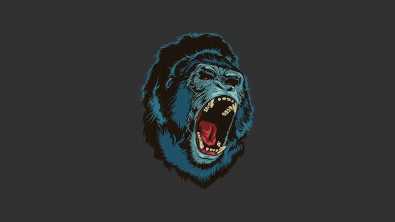 Blue Gorilla Head
