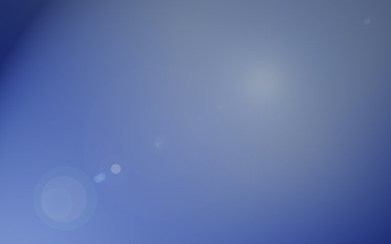 Blue Gradient Background — Calm, Abstract, Lens Flare