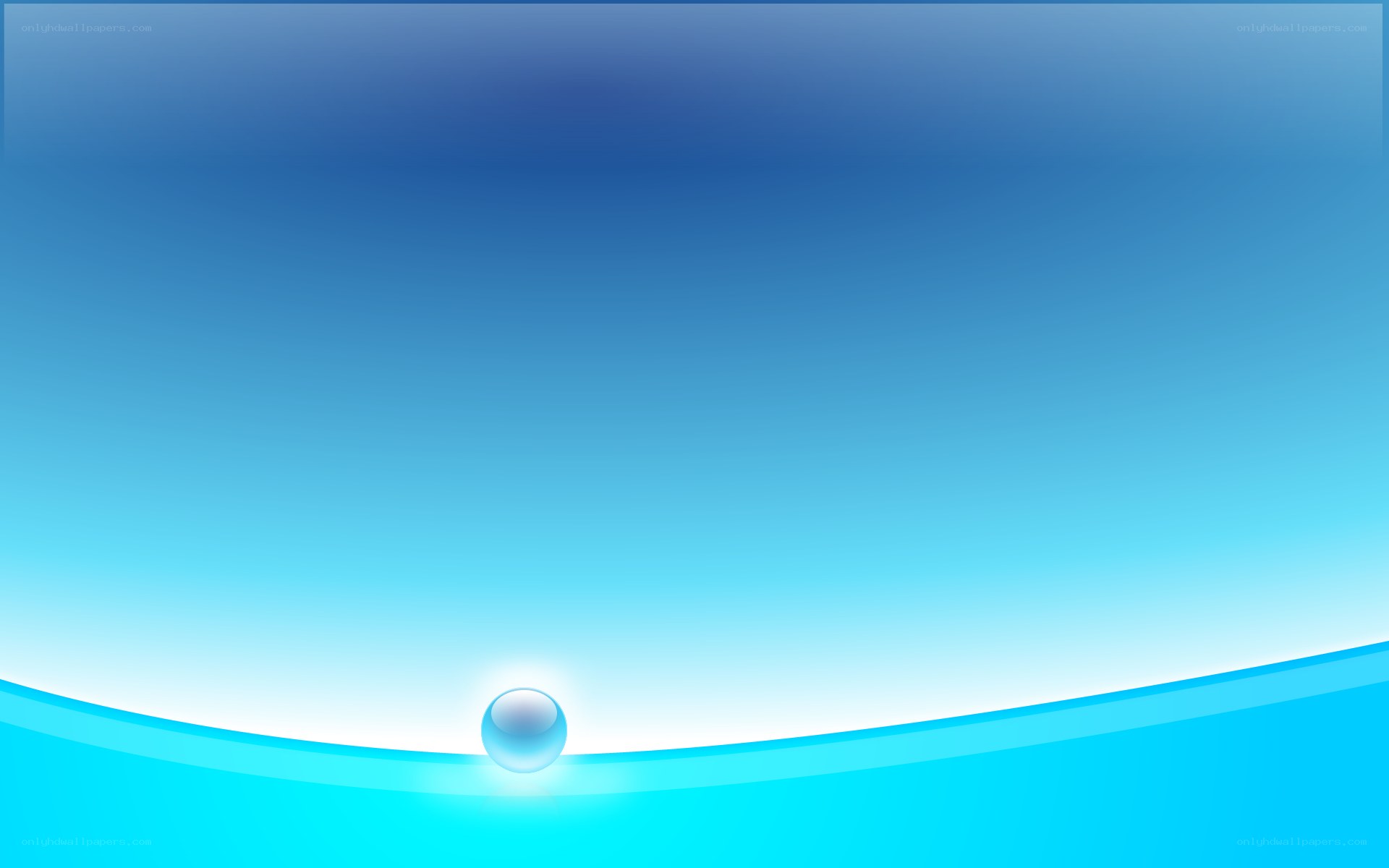 blue gradient background with water droplet