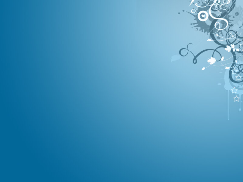 blue gradient with floral design