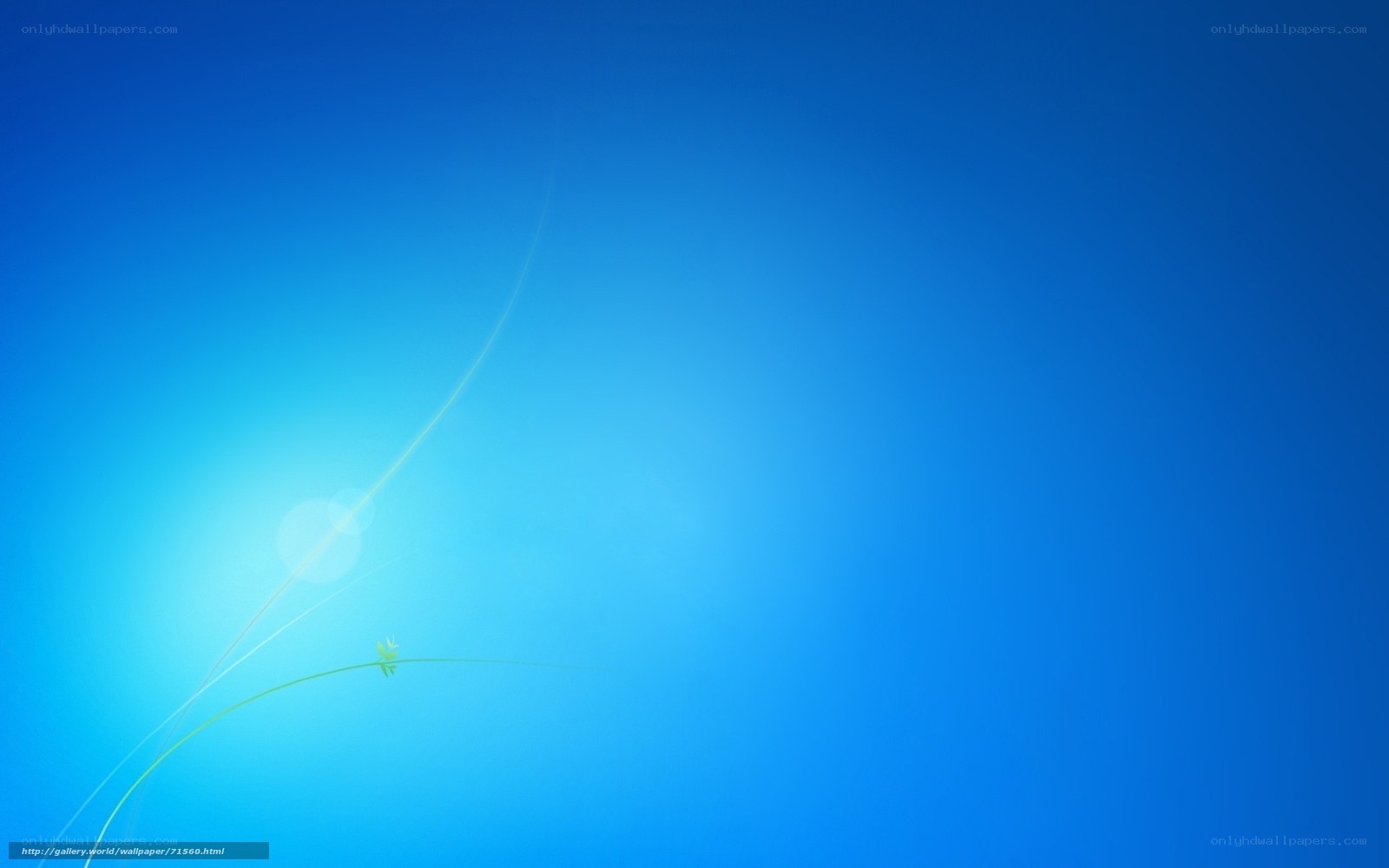 blue gradient with plant stem