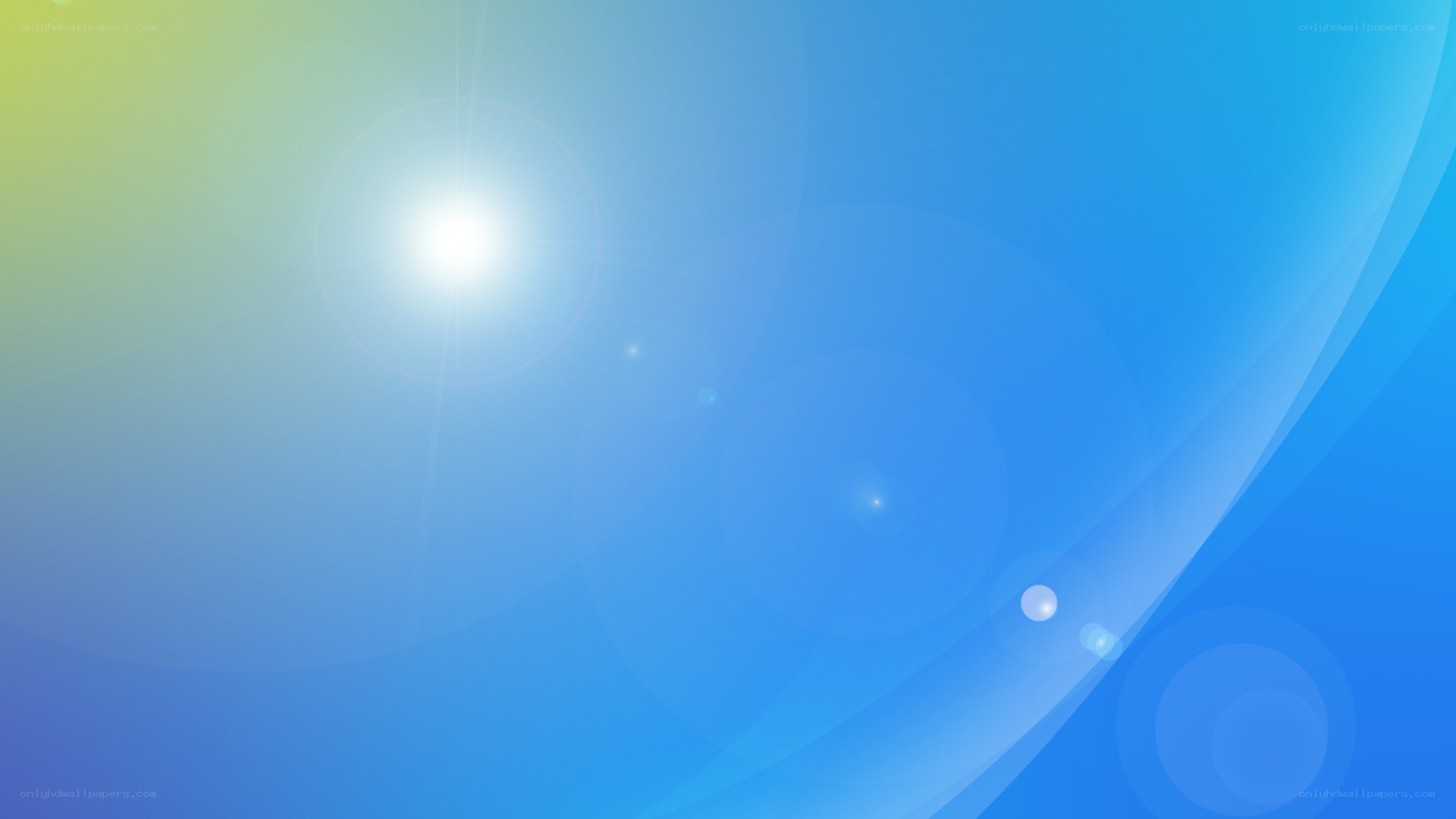 blue gradient with sun flare