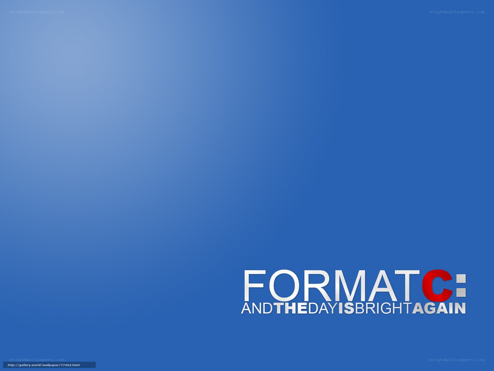 blue gradient with text