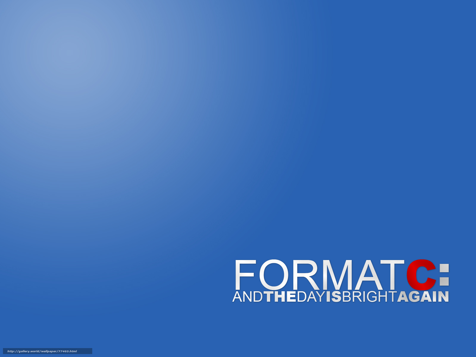 blue gradient with text
