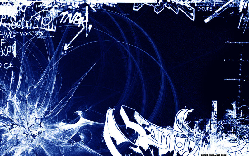 blue graffiti abstract background