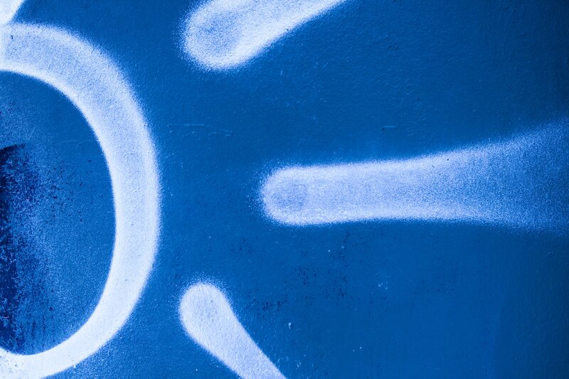 blue graffiti art