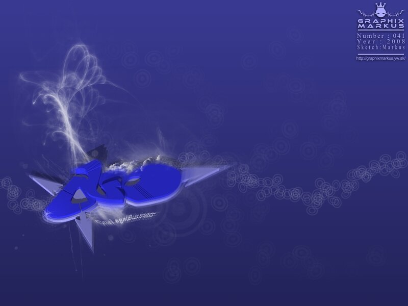blue graffiti art with smoke effect