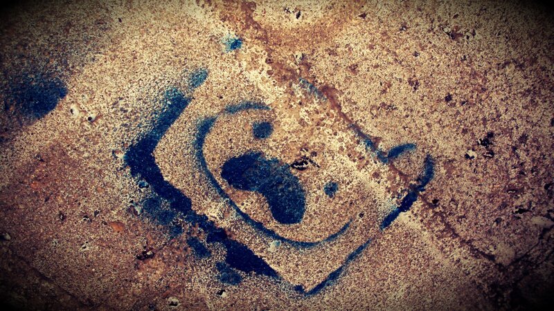 Blue Graffiti Drawing