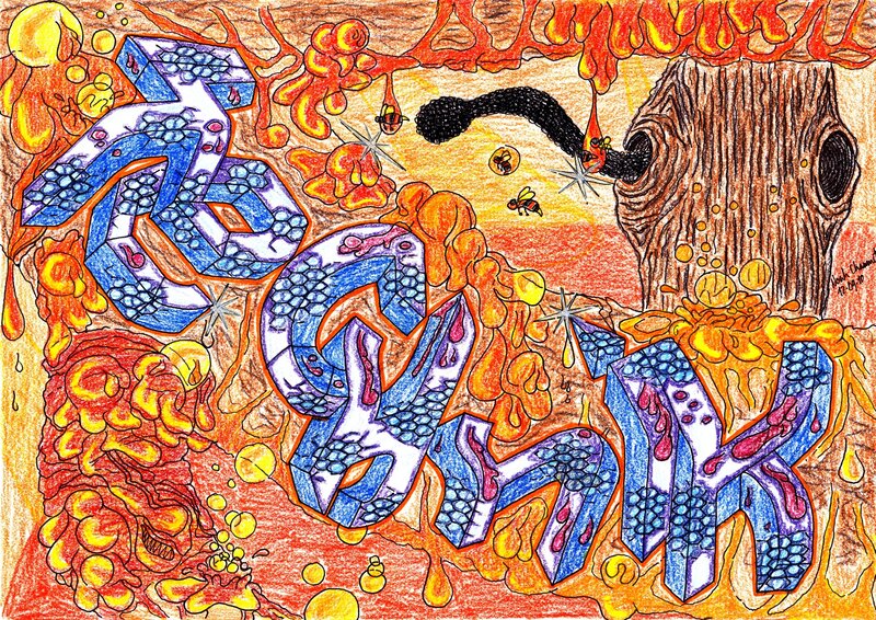 Blue Graffiti Letters