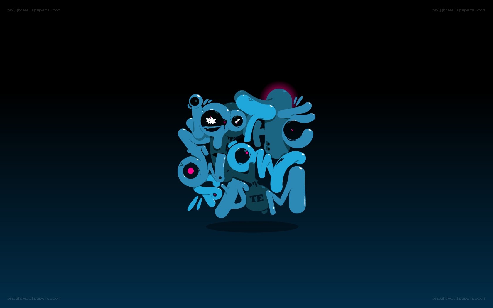blue graffiti logo design