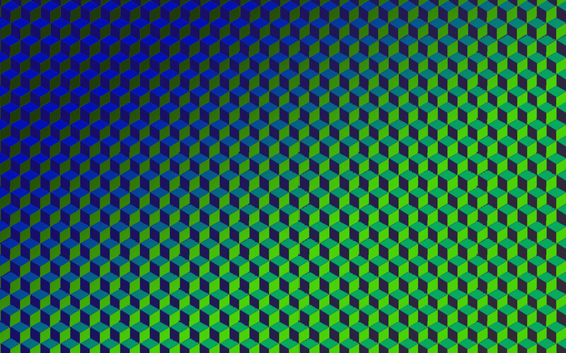 blue-green cube pattern
