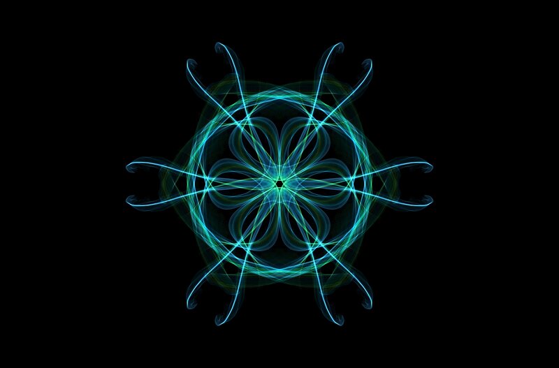 Blue-green Fractal Pattern