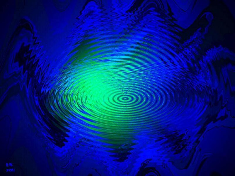 Blue-green ripple vortex