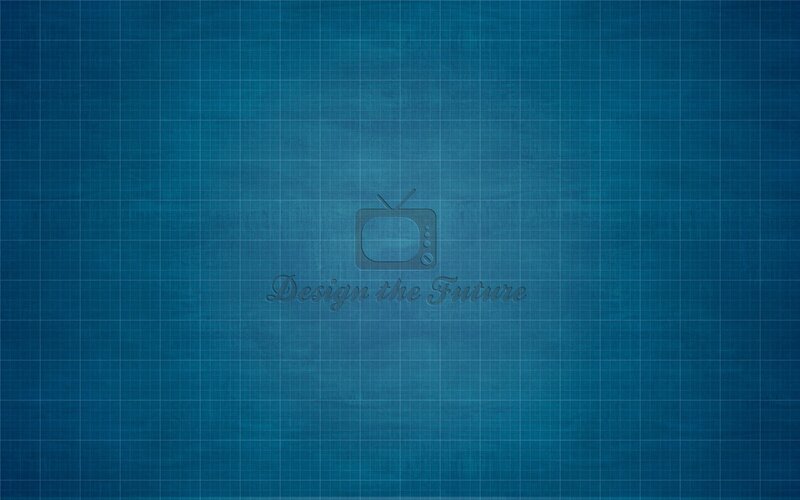 blue grid design with TV icon